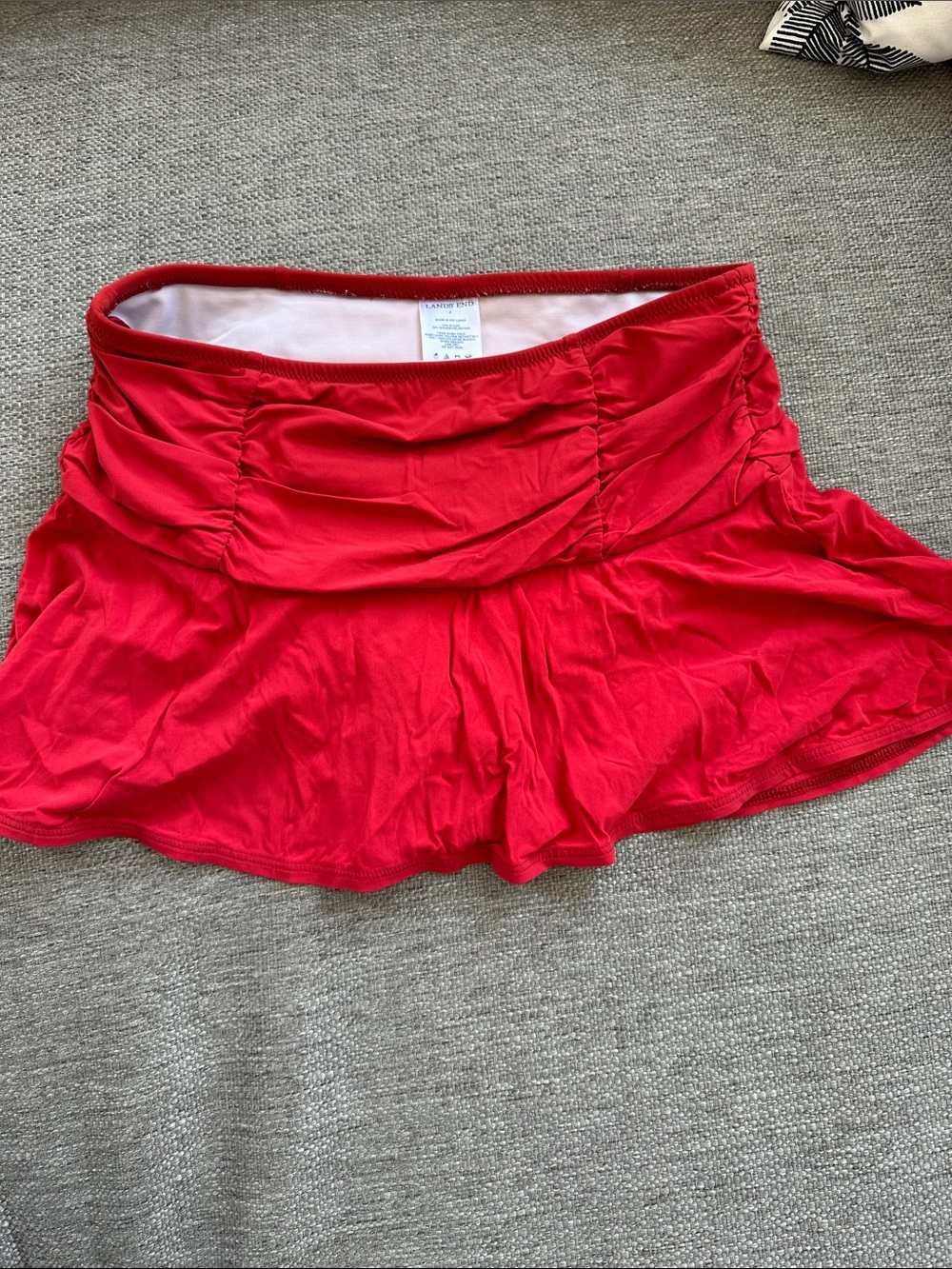 Women’s Red Swim Skirt with Built-In Shorts